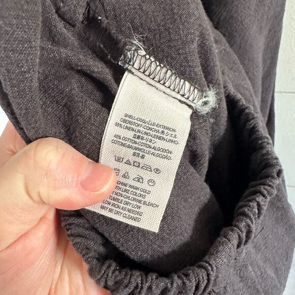 Free People Women’s Medium Black Marbella Linen Jumpsuit - Picture 6 of 8